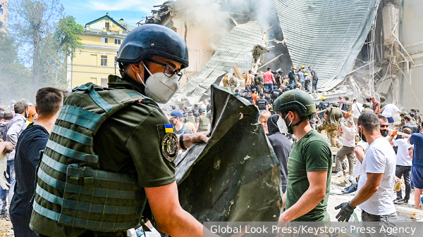 Минобороны: Разрушения в Киеве вызваны падением украинской ракеты ПВО