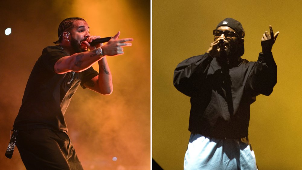 Drake und Kendrick Lamar: Es gibt Beef zwischen den Rappern Drake (l.) und Kendrick Lamar.