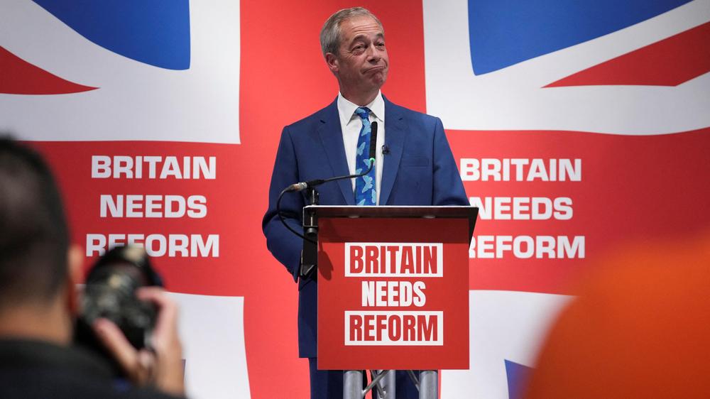 Parlamentswahl in Großbritannien: Der rechtspopulistische Politiker Nigel Farage tritt nach einer anfänglichen Absage nun doch bei der britischen Parlamentswahl am 4. Juli an.