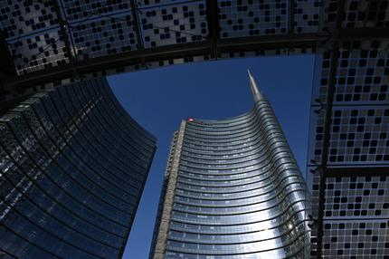 UniCredit: The Unicredit Tower skyscraper, headquarter of Italys biggest bank UniCredit is pictured in the Porta Garibaldi - Porta Nuova district of northern Milan on April 2, 2023. (Photo by GABRIEL BOUYS / AFP) (Photo by GABRIEL BOUYS/AFP via Getty Images)