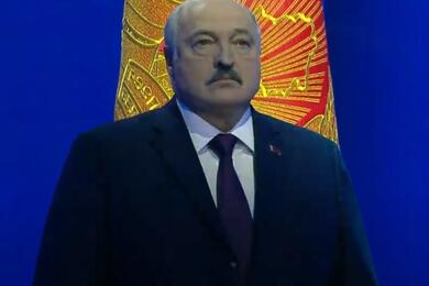 Александр Лукашенко во время послания. 31 марта 2023 года. Скриншот трансляции