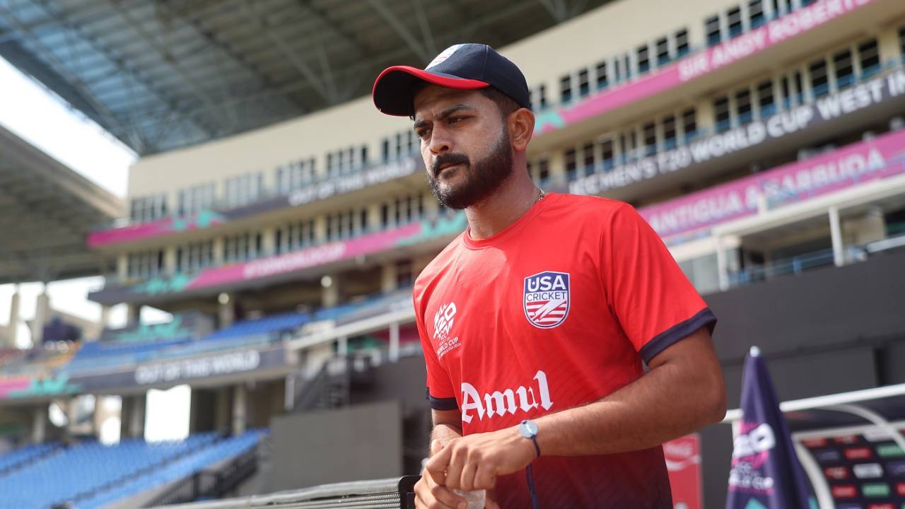 Monank Patel missed USA's last game against India, but looks fit for the South Africa encounter, T20 World Cup 2024, North Sound, June 18, 2024