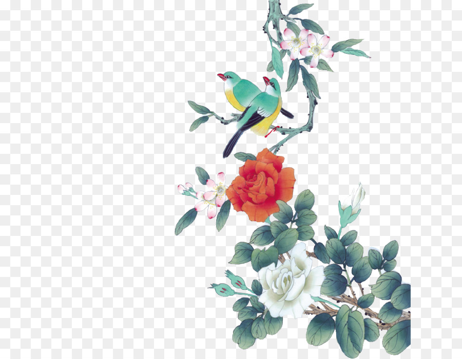 Oiseaux Et Fleurs，Oiseaux PNG