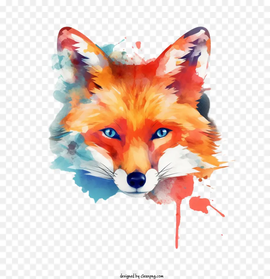 Renard Aquarelle，Renard PNG