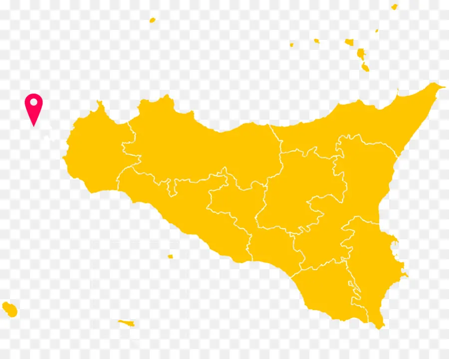 Сицилия，векторная карта PNG