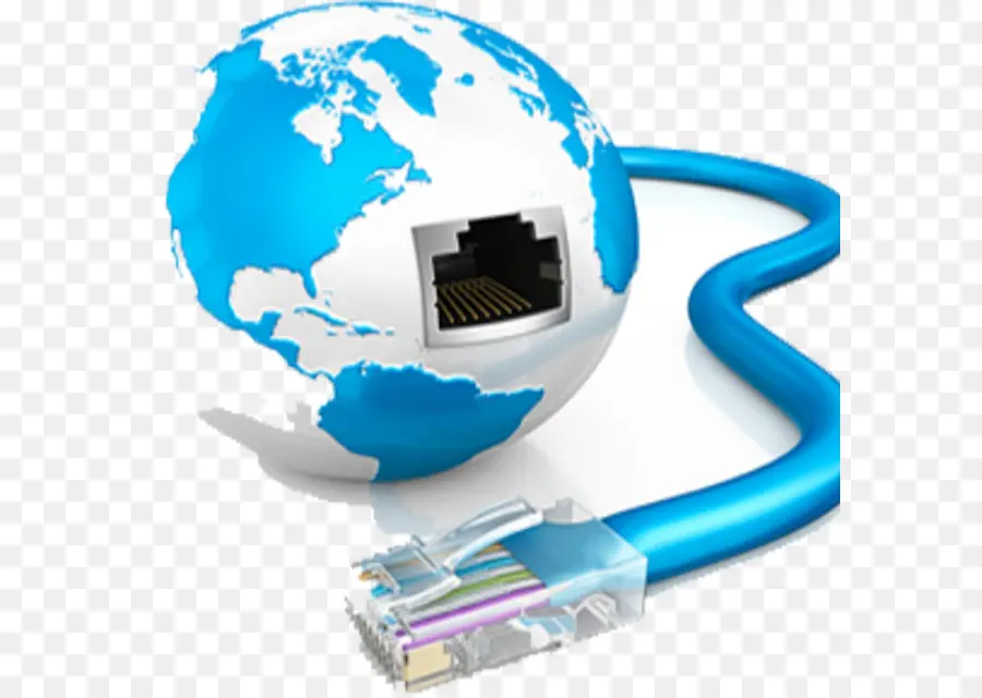 Глобус с портом Ethernet，Интернет PNG