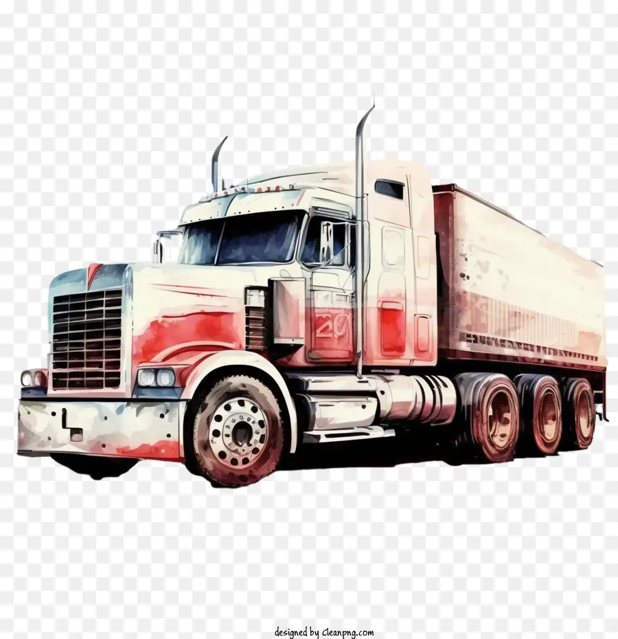Классический грузовик，акварельные грузовик PNG