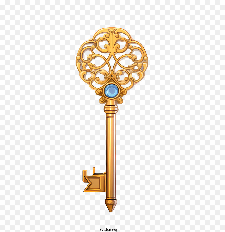 Golden Key，Ключ PNG