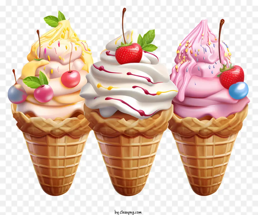 мороженое миску，Ice Cream Cones PNG