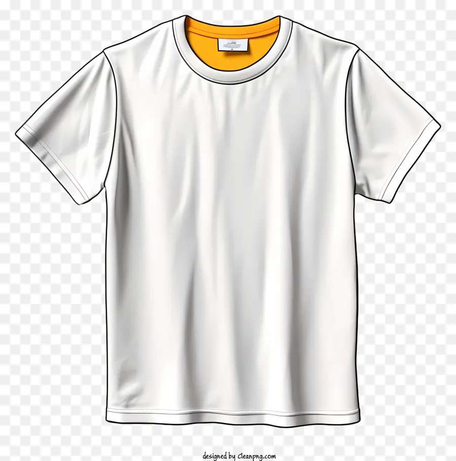 Реалистичная футболка с 3d стилем，белый тенниска PNG