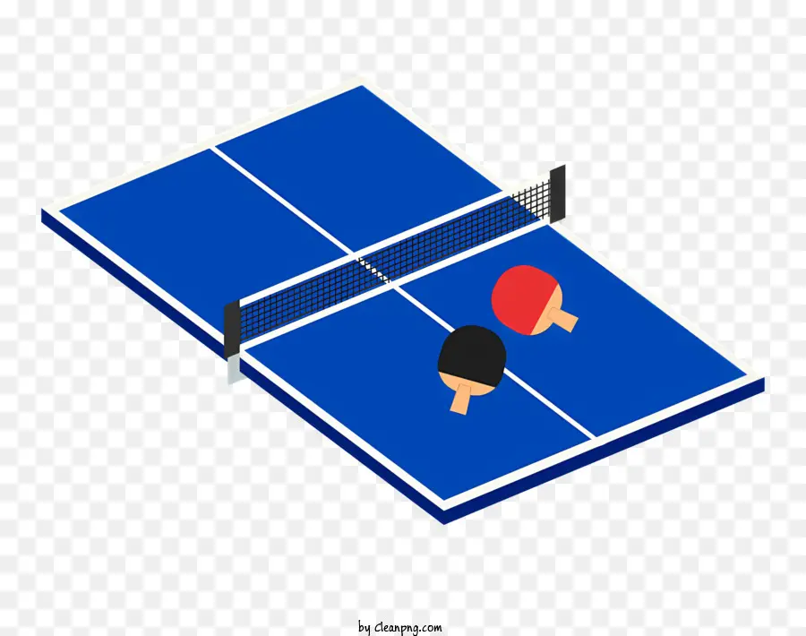 синий настольный теннисный корт，настольный теннис сеть PNG