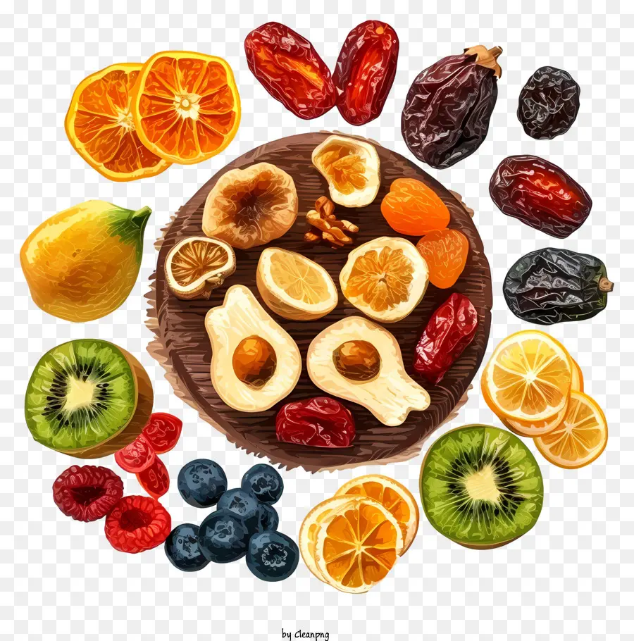 сушеные фрукты Упрощенное векторное искусство，Fruits PNG
