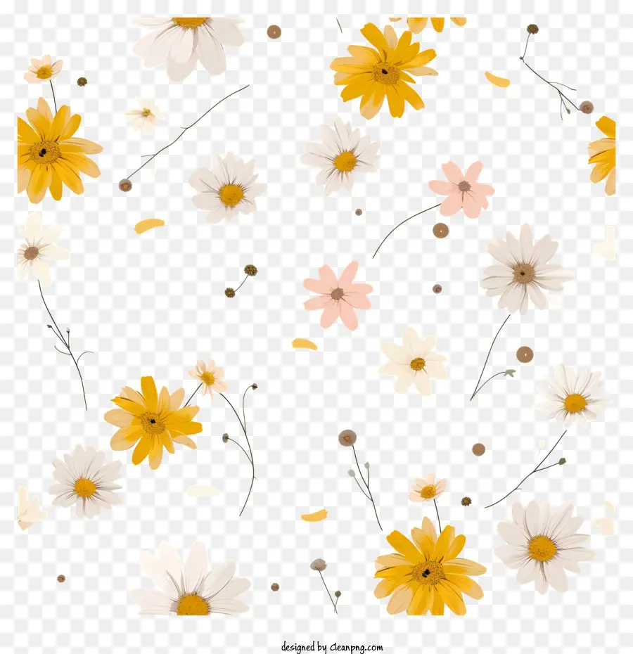 Летающие Цветы，Floral Pattern PNG