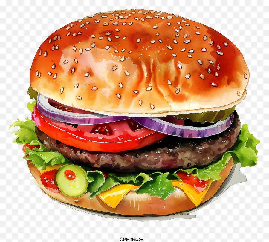 Гамбургер，Сэндвич PNG