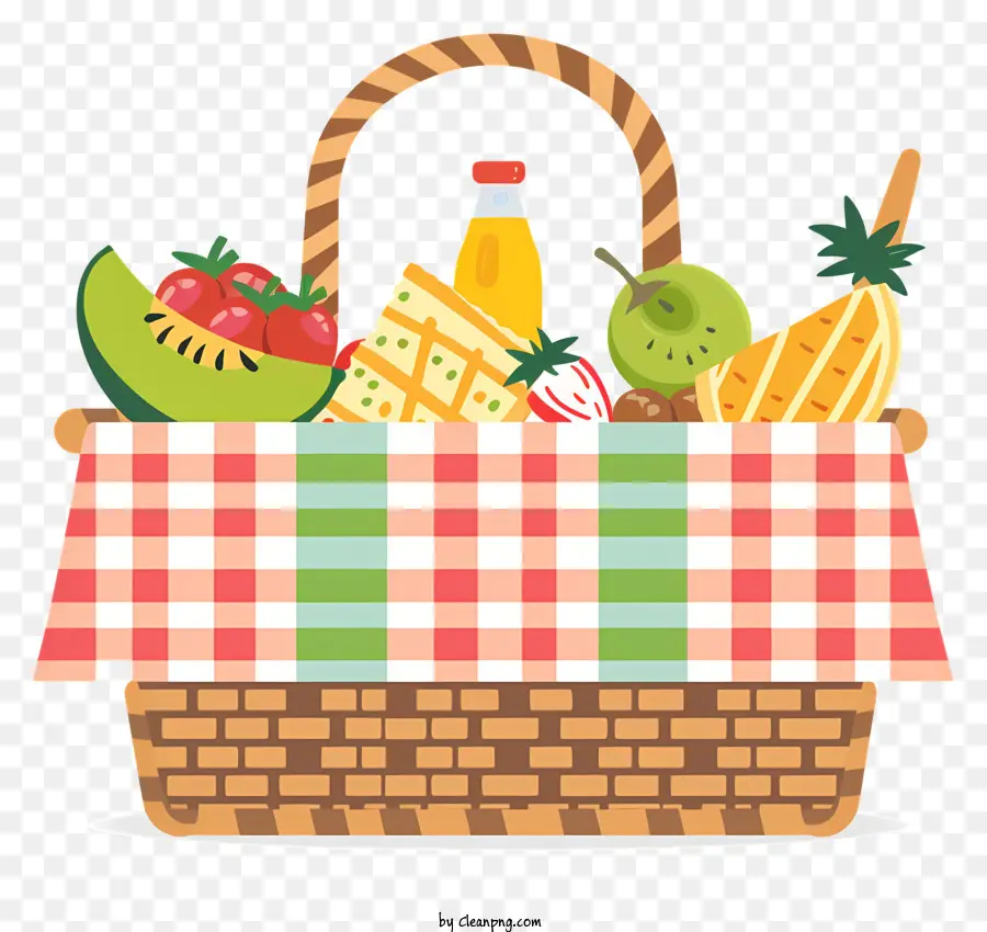 корзина для пикника，Fruits PNG