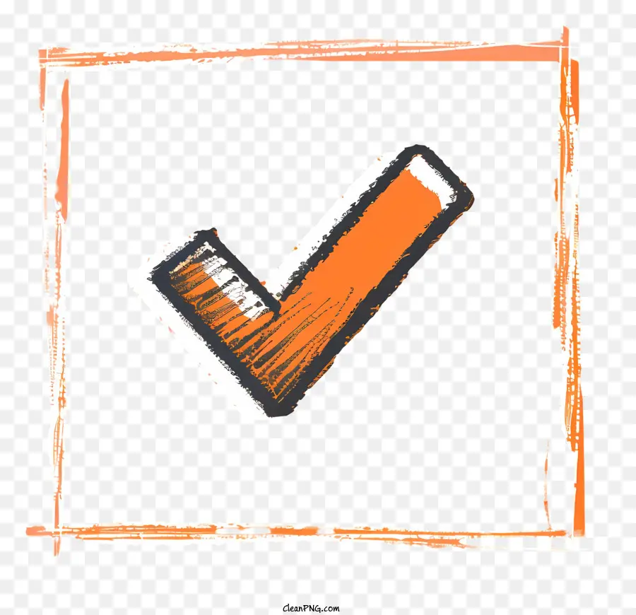оранжевый флажок，галочка PNG