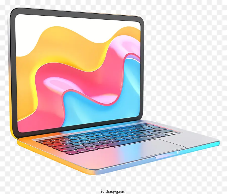 Laptop，Радуга PNG