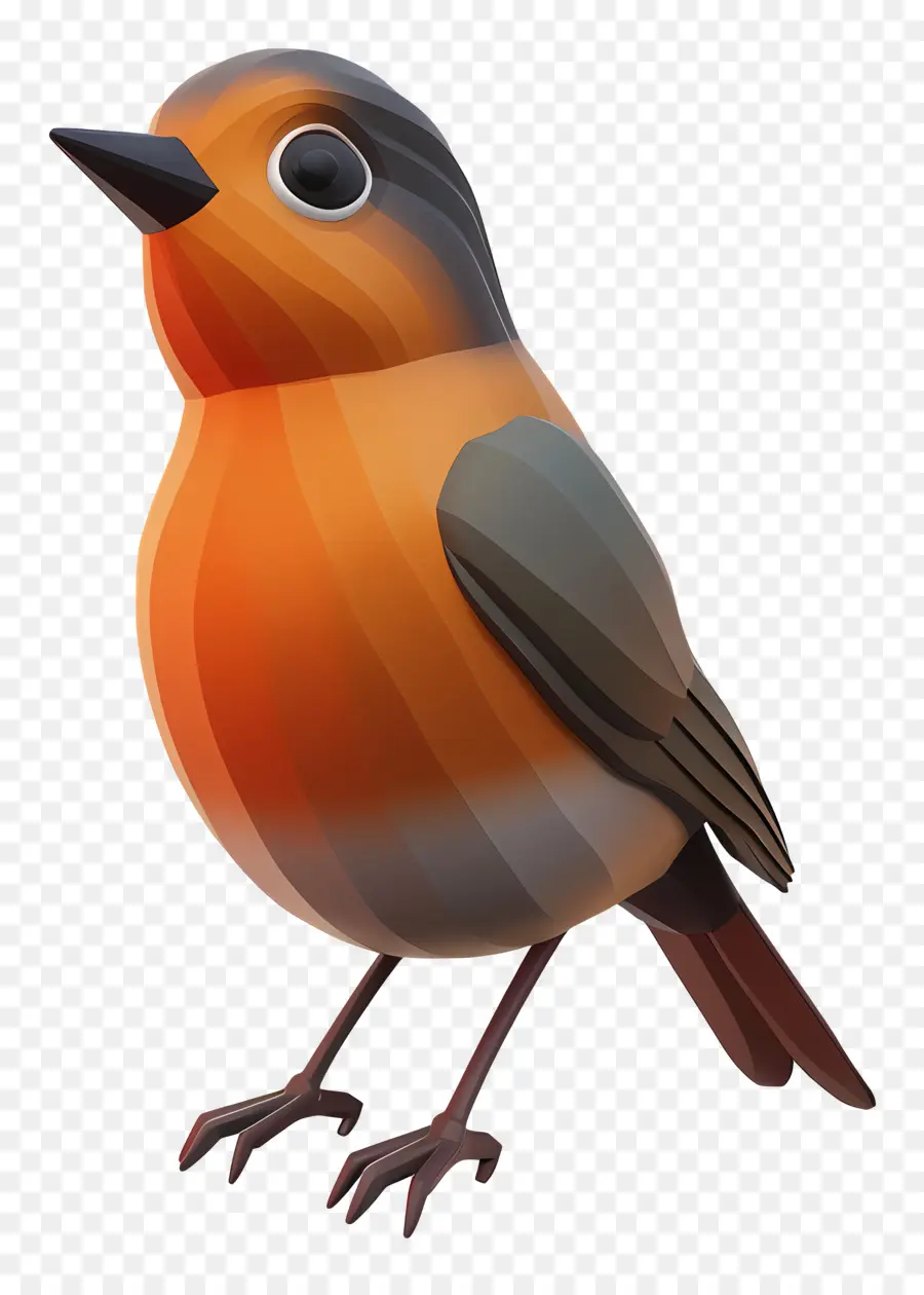 Робин，3d модель птицы PNG