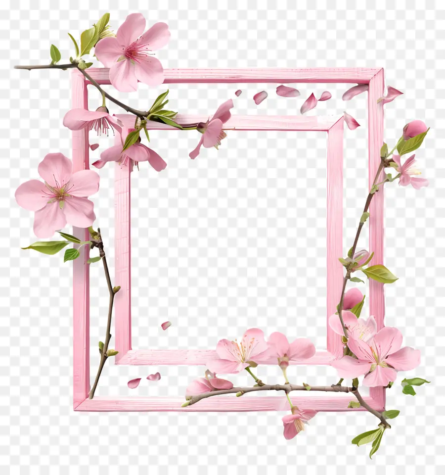 розовый фото рамка，розовый цветочный рамка PNG