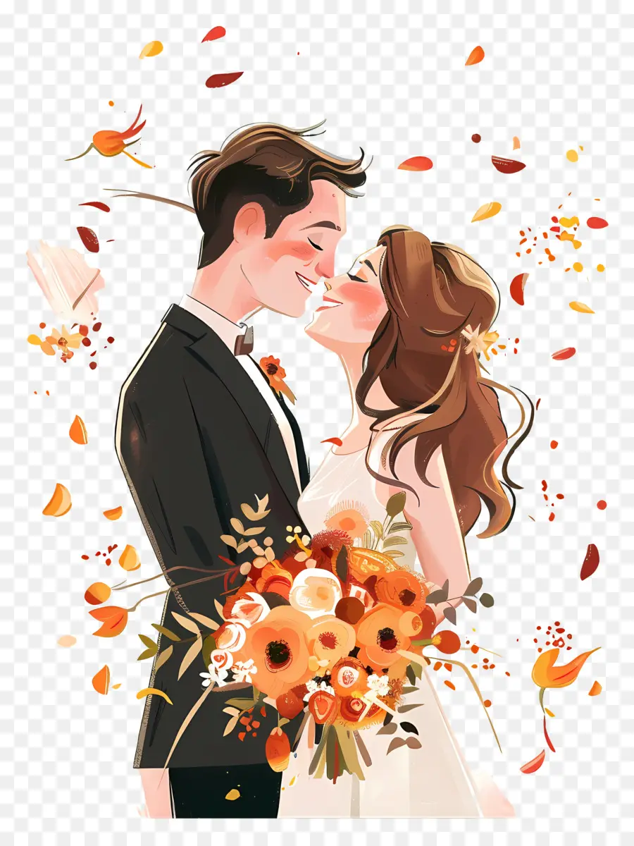 Свадьба，свадебный поцелуй PNG