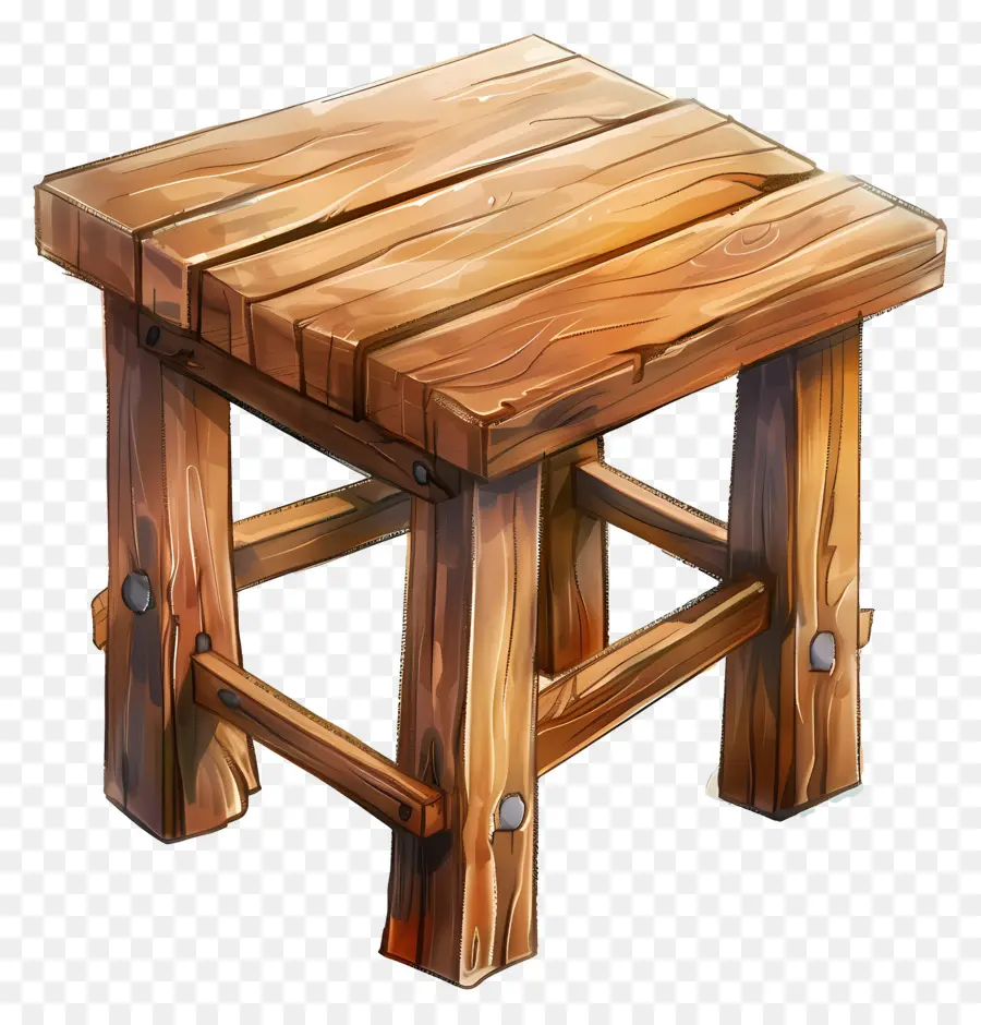 Wooden Table，деревянный табурет PNG