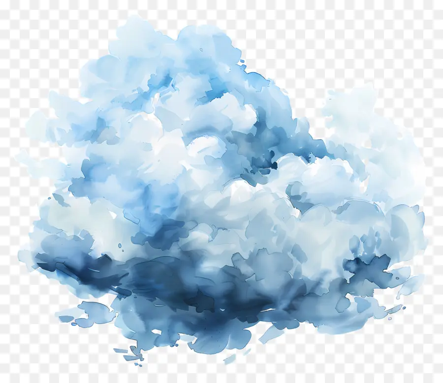 облако，акварельная живопись PNG