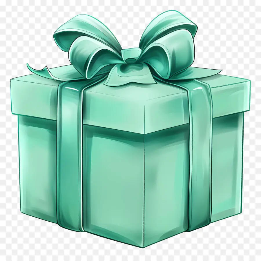 зеленая подарочная коробка，подарочная коробка PNG