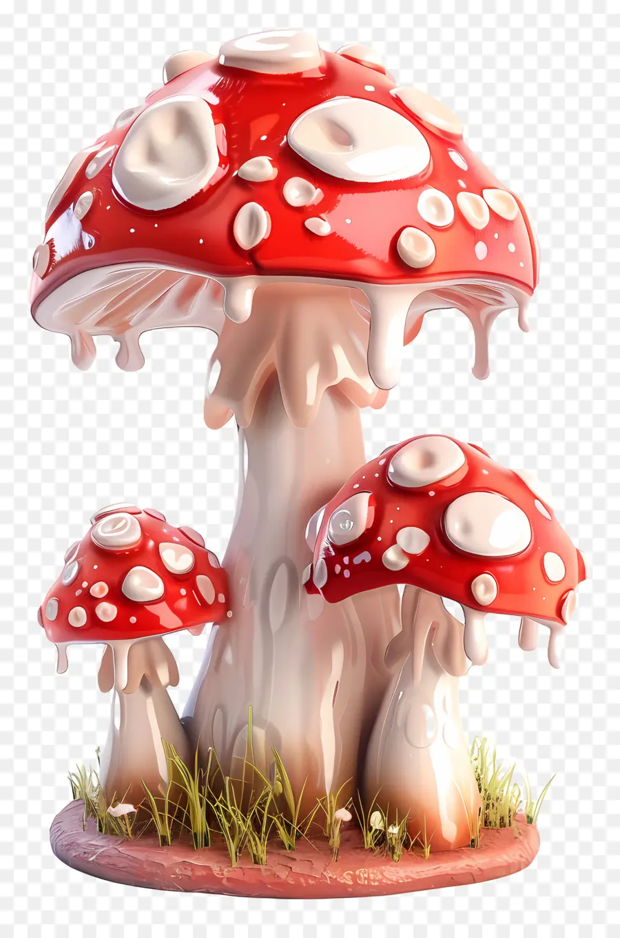 3D гриб，грибы PNG