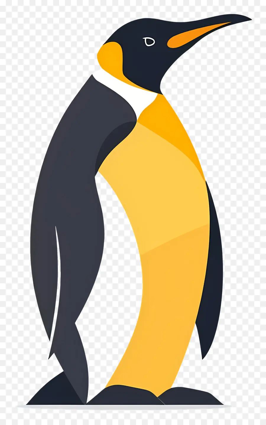 Пингвин，Черный и желтый PNG