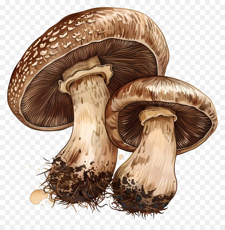 шиитаке，грибы PNG