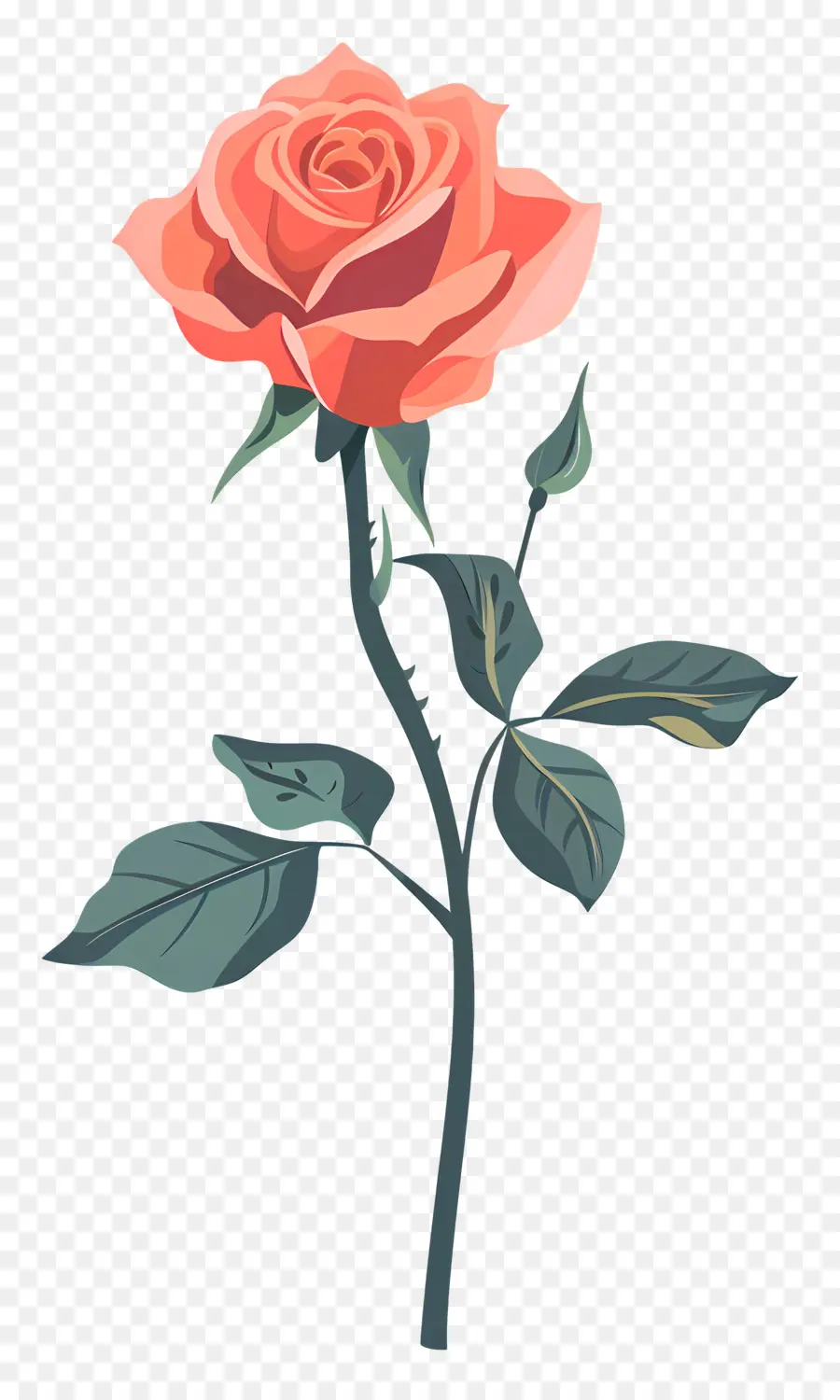 одиночная роза，Pink Rose PNG