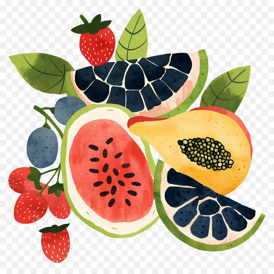 Fruits，свежие фрукты PNG