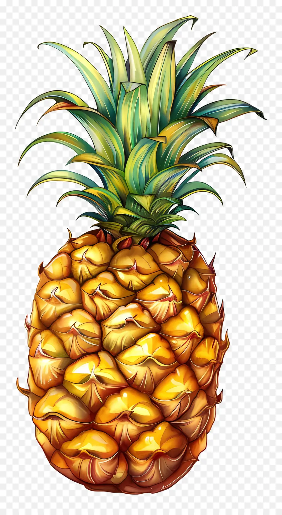 Pineapple，Тропические фрукты PNG