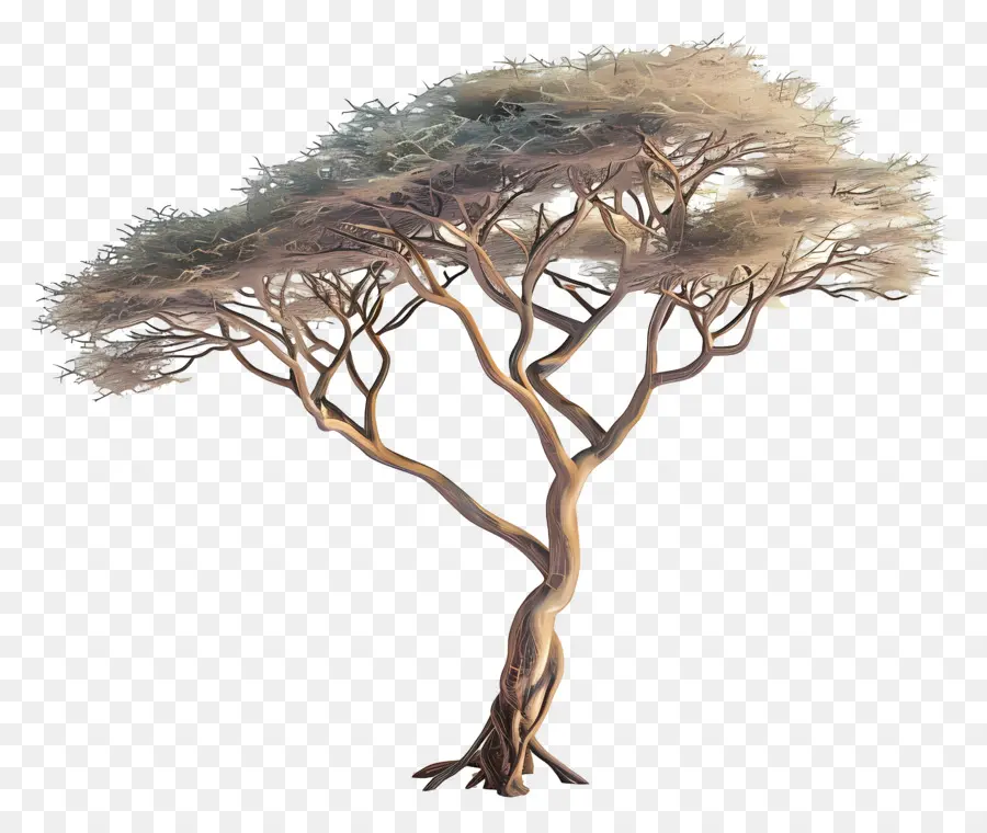 3d Acacia Tree，африканское дерево PNG