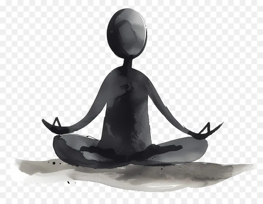 Meditating，Медитация PNG