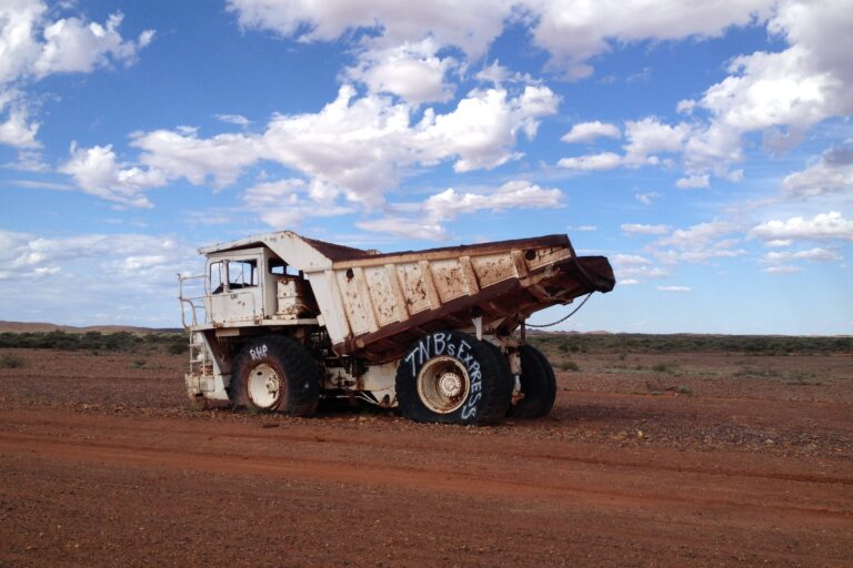 An abandoned mining truck in Pilbara.