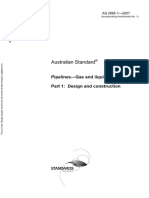 As 2885.1-2007 Pipelines - Gas and Liquid Petroleum Design and Construction