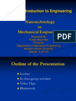 UEET 101 Introduction To Engineering: Nanotechnology in Mechanical Engineering