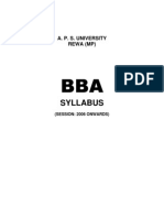 Bba Syllabus Apsu Rewa