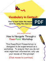 Vocabulary in Context Powerpoint