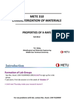 Characterization of Materials: METE 310