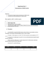 Experiment No. 3: Characteristics of CMOS Inverter