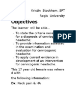 About Cervicogenic Headache .... Imp.