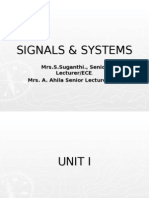 EC1252 Signals & Systems General Overview (Courtesy REC)