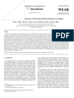 Tribological Investigation of Titanium-Based Materials For Brakes