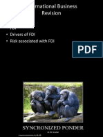 International Business Revision: - Globalization - Fdi - Drivers of FDI - Risk Associated With FDI