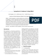 Centerline Segregation in Continuous Casting Billets