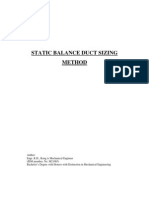 Duct Sizing-Static Balance