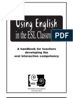 Using English: in The ESL Classroom