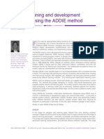 Creating Training and Development Programs: Using The ADDIE Method